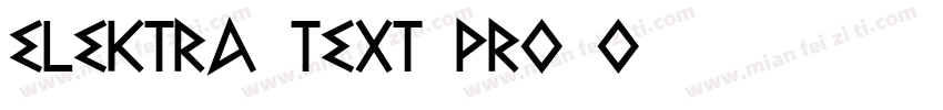elektra text pro o字体转换